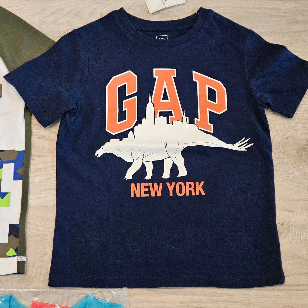 Gap Gymboree Hanna Andersson T-Shirt Lot of 5 Kids 4T‎ NEW Dinosaur Shark Bugs